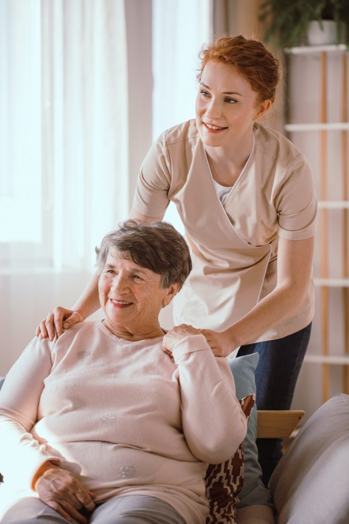 Helping older woman